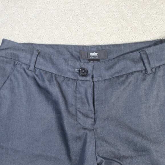 Mossimo Size 8 Dark Gray Mid-Rise Wide Leg Casual Dress Slacks - Picture 2 of 6